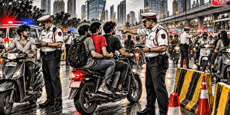 गुरुग्राम में 4 महीने में करीब 3 लाख चालान, बाइक पर बिना हेलमेट पीछे बैठने वालों ने तोड़े सारे रिकॉर्ड