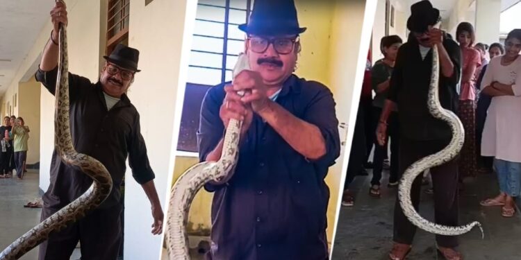 लड़की ने बाथरूम का दरवाजा खोला तो सामने था 10 फीट का अजगर, गर्ल्स हॉस्टल में मचा हड़कंप